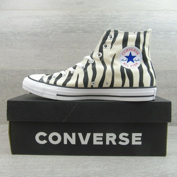 Converse CTAS HI Top Zebra Striped Sneakers - Picture 3 of 9